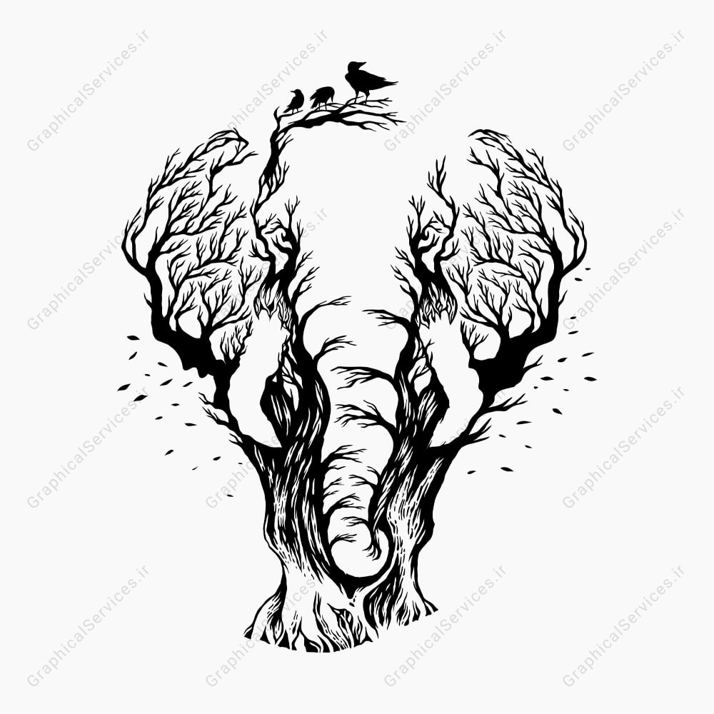 طرح تاتوی فیل و درخت انتزاعی